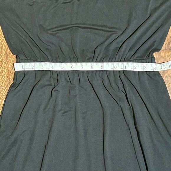 Banana Republic NWT Black Dolman Sleeve Cowl Neck Midi Modal Dress size S - Picture 7 of 10